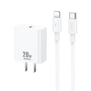 REMAX RP-U5 Extreme 2 Series 20W PD Charger + 1m USB-C / Type-C to 8 Pin Fast Charge Data Cable Set, CN Plug, EU Plug, US Plug