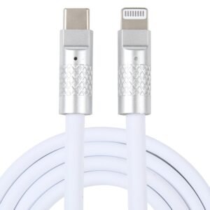 Mech Series 120W USB-C / Type-C to 8 Pin Metal Plug Silicone Fast Charging Data Cable, Length: 1.2m, 8 Pin, 1.2m Type-C to 8 Pin