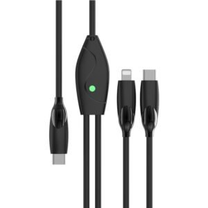 1.2m 100W USB-C / Type-C to USB-C / Type-C + 8 Pin Fast Charging Data Cable, 1.2m 100W
