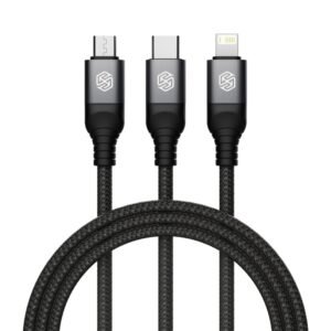 Nillkin Swift Pro 1m 3 in 1 USB to 8 Pin + Type-C + Micro USB Fast Charging Cable