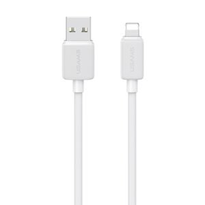 USAMS US-SJ694 USB to 8 Pin 2.4A Striped Fast Charge Data Cable, 1m, 2m