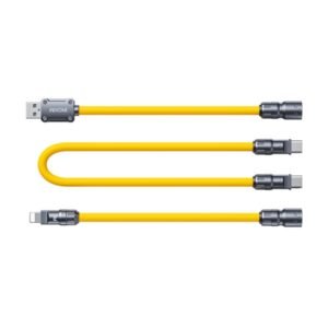WK WDC-20 Mecha Series Silicone 1.4m 65W 4-in-1 Fast Charging Data Cable, WDC-20