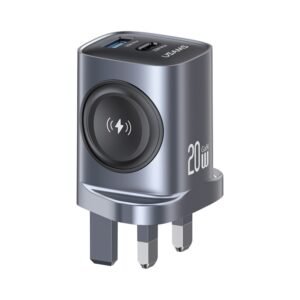USAMS T67 20W USB and USB-C / Type-C GaN Fast Charger, EU Plug, US Plug, UK Plug