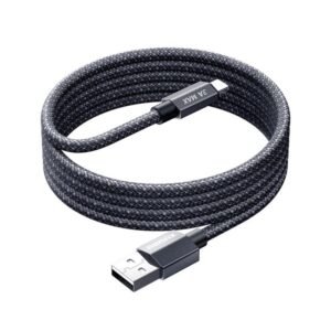 REMAX CB01 3A USB to 8 Pin Aluminum Alloy Braided Fast Charging Data Cable with LED Light, Length: 1.2m, USB to 8 Pin