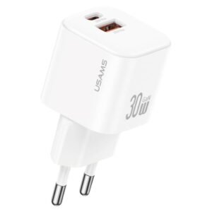 USAMS CC263 30W GaN USB-C / Type-C, USB Dual-port Mini Fast Charger, CC263