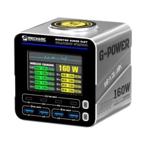 Mechanic G-POWER 160W GaN Desktop Fast Charging Station with 15W Magnetic Fast Charging, EU Plug, US Plug, UK Plug