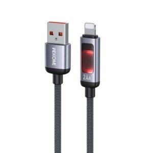 WK WDC-106 2.4A Intelligent Digital Display USB to 8 Pin Fast Charging Data Cable, Length: 1.2m, WDC-106