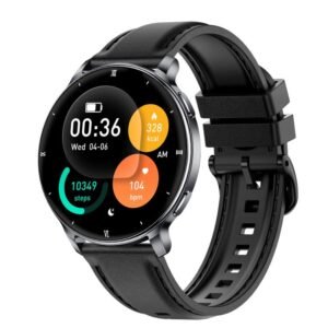 HT39 1.32 inch Ultra-thin Sports Smart Watch Supports Bluetooth Call / Heart Rate / Pressure / Sleep Monitoring, Black, Pale Gold
