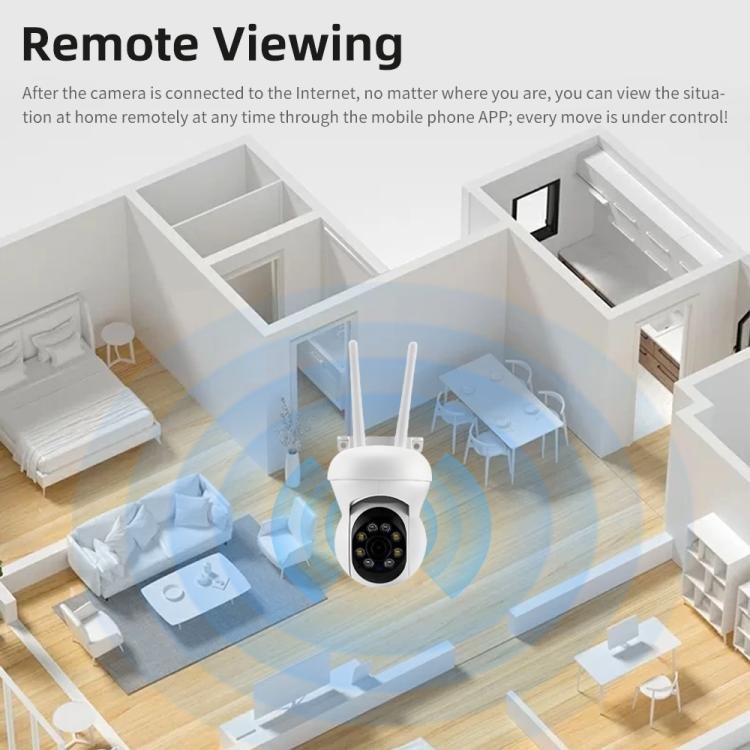 K21 1080P 360-degree Panoramic Waterproof Surveillance Camera, K21 - Image 5