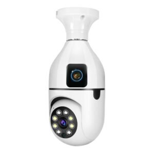V380 Pro 4MP Full-Color Dual-Lens 2.4GHz WiFi Wireless E27 Socket Bulb Night Vision PTZ Camera