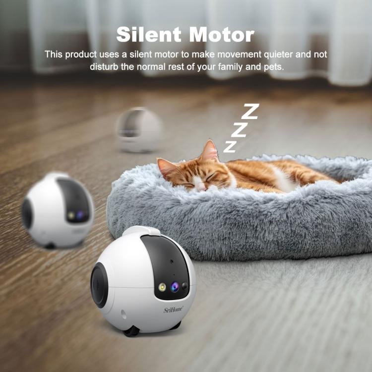 SriHome DH013 Plus 4MP Smart Pet Robot Camera with Auto-Charging Dock, US Plug, UK Plug, EU Plug, AU Plug - Image 15