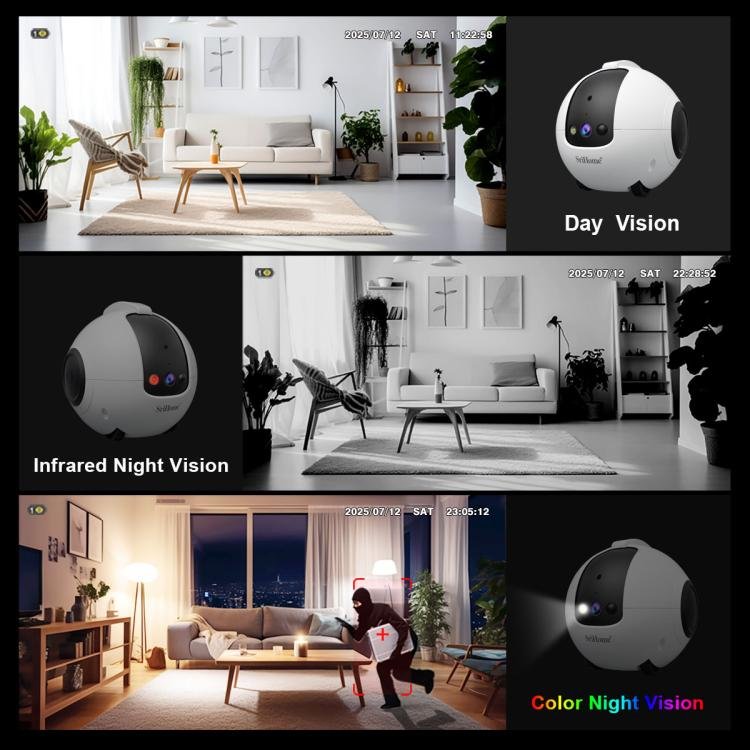 SriHome DH013 Plus 4MP Smart Pet Robot Camera with Auto-Charging Dock, US Plug, UK Plug, EU Plug, AU Plug - Image 16