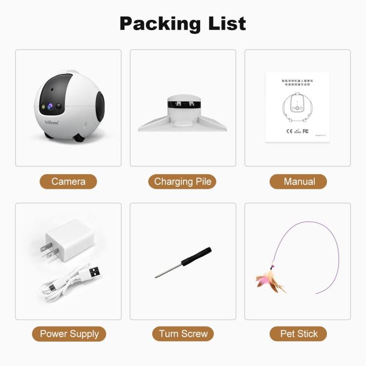 SriHome DH013 Plus 4MP Smart Pet Robot Camera with Auto-Charging Dock, US Plug, UK Plug, EU Plug, AU Plug - Image 19