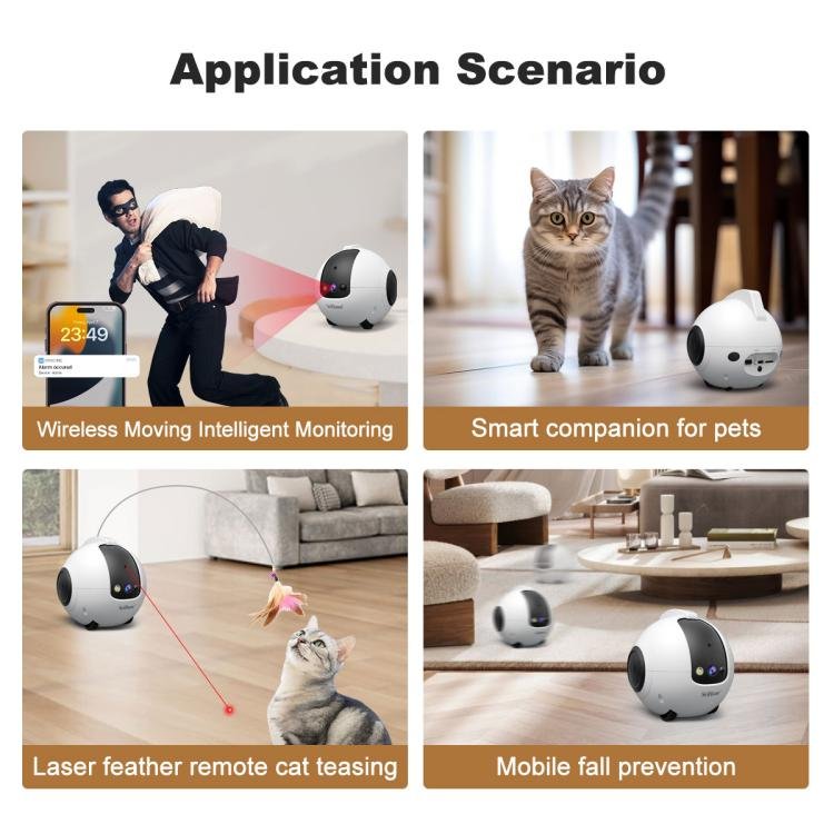 SriHome DH013 Plus 4MP Smart Pet Robot Camera with Auto-Charging Dock, US Plug, UK Plug, EU Plug, AU Plug - Image 6