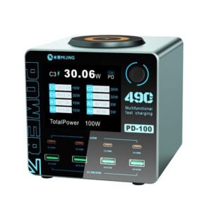Mijing PD100 100W Multi-Port Smart Fast Charger Supports QC / PD Fast Charging & 15W Wireless Charging, EU Plug, US Plug