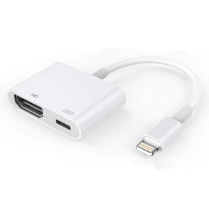 E-Gin-LTH-002 8 Pin Digital AV to HDMI Adapter + USB Charging Port for 1080P HD TV Display Screen Device