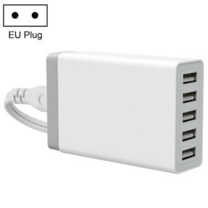 XBX09 40W 5V 8A 5 USB Ports Quick Charger Travel Charger, UK Plug(Black), XBX09, 8A