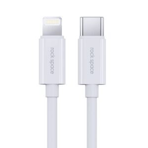 ROCK Space Z19 PD 20W 3A USB-C / Type-C to 8 Pin Fast Charging TPE Data Cable, Cable Length: 1m