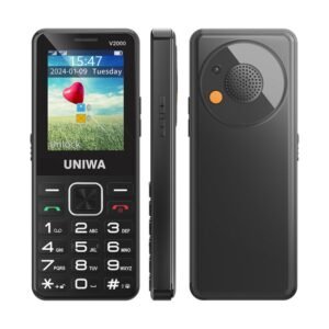 UNIWA V2000 Elder Keypad Phone, 2.4 inch Unisoc T107, 1700mAh Battery, LED Flashlight, SOS, Network: 4G, UK Plug, UK Plug