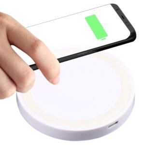 Universal QI Standard Round Wireless Charging Pad (White + Red), White, Black + White, White + Orange, Black + Orange, White + Black, Black + Blue, Black + Red, Grey+Black, White + Red, White + Blue