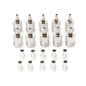10 PCS UHF Female Jack SO239 Crimped RF Connector Coaxial Adapter for 2.5mm RG316 / RG179 and 2.85mm RG174 LMR100