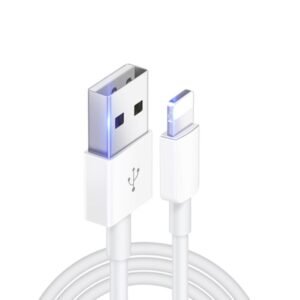 XJ-019 2.4A USB Male to 8 Pin Male Interface Fast Charging Data Cable, Length: 3m