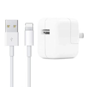 12W USB Charger + USB to 8 Pin Data Cable for iPad / iPhone / iPod Series, US Plug