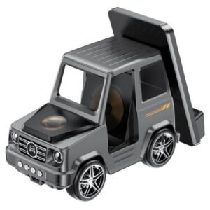 G63 Bluetooth Speaker Clock Atmosphere Light 6-in-1 Car Shape 15W Desktop Wireless Charger