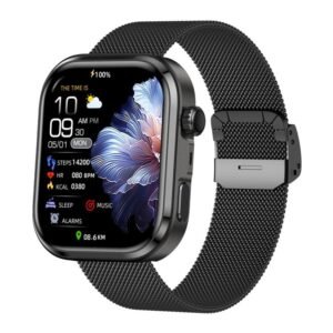 G47 1.83 inch HD Color Screen BT Calling Smart Watch Milan Steel Strap, Support Health Monitoring / HRV Function