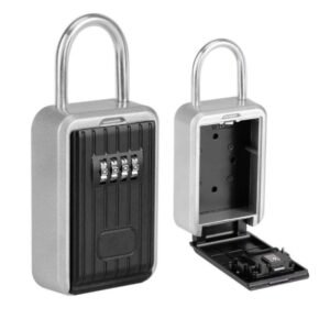 Password Key Box Wall-Mounted Metal Box Password Box Outdoor Key Anti-Theft Storage Box, Regular, Waterproof Cover