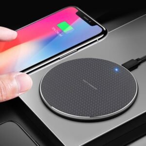 K8 10W Universal Aluminum Alloy Mobile Phone Wireless Charger, with 1m Cable, with 50cm Cable