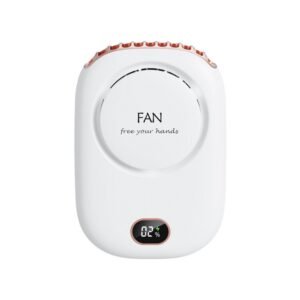 DQ203 Lazy Hanging Neck Fan USB Mini Desktop Large Wind Fan, White, Pink, Green