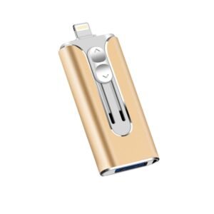 Micro USB + 8 Pin + USB 2.0 3 in 1 Mobile Phone Computer U-Disk, 32GB, 64GB, 128GB