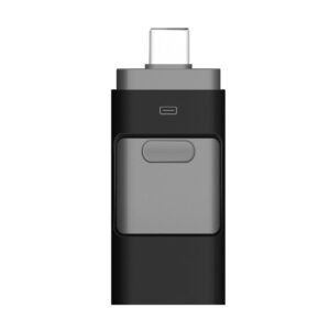 Type-C + 8 Pin + USB 3.0 3 In 1 OTG Metal USB Flash Drive, 256GB