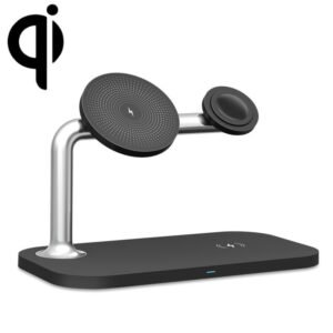 3 In 1 Magnetic Wireless Charger For iPhone12/13/14/15/16&iWatch&AirPods, 3 In 1 White, 3 In 1 Black