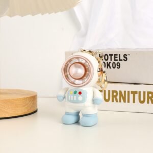 6092 Cartoon Astronaut Fan With Lanyard Portable Mini USB Charging Fan, 6092 Light Blue, 6092 Purple, 6092 Pink, 6092 Dark Gray