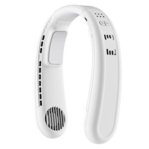 F63 Semiconductor Cooling Hanging Neck Fan USB Silent Outdoor Mini Fan, F63 White, F63 Blue