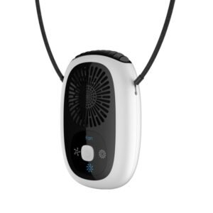 Leafless Hanging Neck Fan Mini Handheld Fan USB Rechargeable Fan, Without Negative Ions White, Without Negative Ions Green, With Negative Ions White, With Negative Ions Green