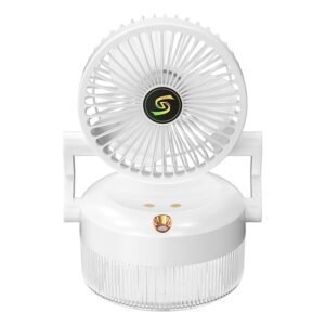 USB Charging Folding Desktop Spray Humidification Fan with Night Light