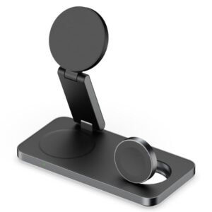 T8 3 In 1 Folding Magnetic Wireless Charging Dock For Apple Watch / iPhone / AirPods