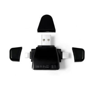 AJ-701 USB-A To USB-C / Type-C + Micro USB + 8 Pin 7-In-1 Universal Card Reader
