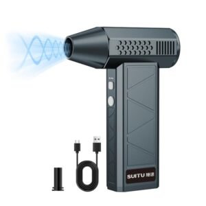 SUITU ST-8113 Outdoor Turbine Fan Home Lithium-ion Dust Blower Handheld Hair Dryer, Blower Gray, Blower Black, Blower+Vacuum Cleaner Gray, Blower+Vacuum Cleaner Black