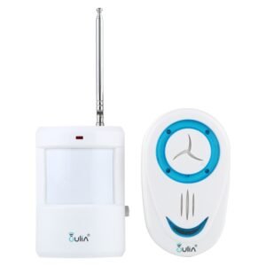 OULIA 220V Wireless Sensor Door Chime Electro Guard Watch, US Plug