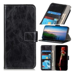 Vintage Crazy Horse Pattern PU + Left and Right Open with Photo Frame & Bracket & Positive and Negative Buckle, For Huawei P40 Lite / Nova 6 SE