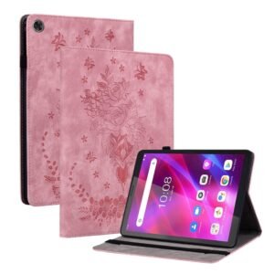 Butterfly Rose Embossed Leather Tablet Case, For Lenovo Tab M7 3rd Gen, For Lenovo Tab P11 TB-J606F, For Lenovo Tab M10 HD 2nd Gen TB-X306X, For Lenovo M10 Plus, For Lenovo Tab M8 HD, For Lenovo M10