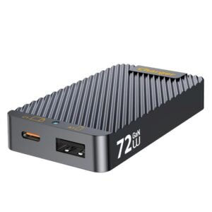 WLX-902 72W Type-C and USB Dual-Port GaN Ultra Thin Card Sized Fast Charger, EU Plug, US Plug, AU Plug