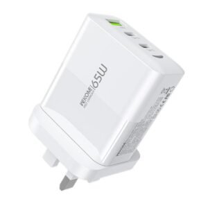 WK WP-U102 Raython Series 65W USB and Type-Cx2 Fast Charger, UK Plug, US Plug, EU Plug