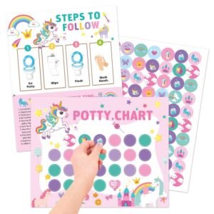 15pcs / Set Kids Toilet Potty Training Reward Progress Sticker Chart, T88 Unicorn, T87 Cars, T84 Dinosaur, T86 Mermaid, T85 Farm