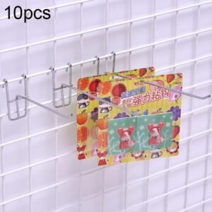 10pcs 3.5mm Supermarket Iron Grid Shelf Hook, Length: 15cm