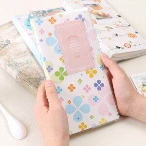 3 inch DIY Creativity Insert Type Mini Exquisite Photo Album, Red Leaves Pattern, Daisy Pattern, Forest Pattern, Happy Bird Pattern, Duck Pattern, Four Leaf Clover Pattern, Many Trees Dry Pattern, Forest Deer Pattern, Iron Tower Pattern...